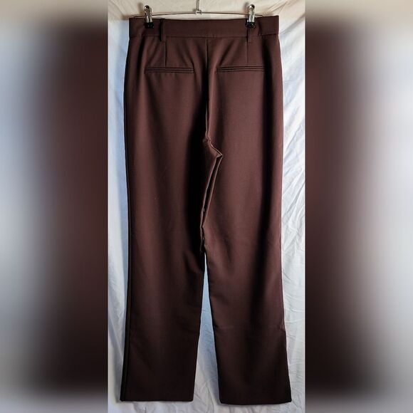 ZARA High Waist Brown Trousers with Front Pockets - Size US S / EUR S / MEX 26 - Picture 3 of 6